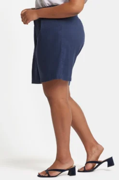 Relaxed Shorts In Plus Size - Oxford Navy -Nydj Apparel Shop WAKB8902 OXNV 3