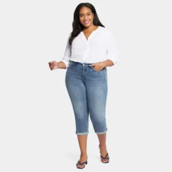 Chloe Skinny Capri Jeans In Plus Size - Prelude -Nydj Apparel Shop WANVCP2829 PRLDE DPA