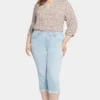Marilyn Straight Crop Jeans In Plus Size - Brightside