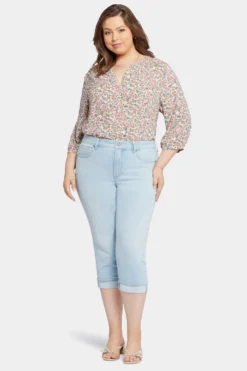 Marilyn Straight Crop Jeans In Plus Size - Brightside