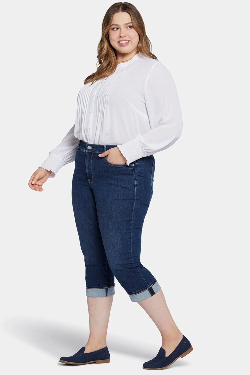 Marilyn Straight Crop Jeans In Plus Size - Cambridge 5 Marilyn Straight Crop Jeans In Plus Size - Cambridge - Image 5
