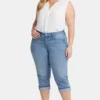 Marilyn Straight Crop Jeans In Plus Size - Lakefront