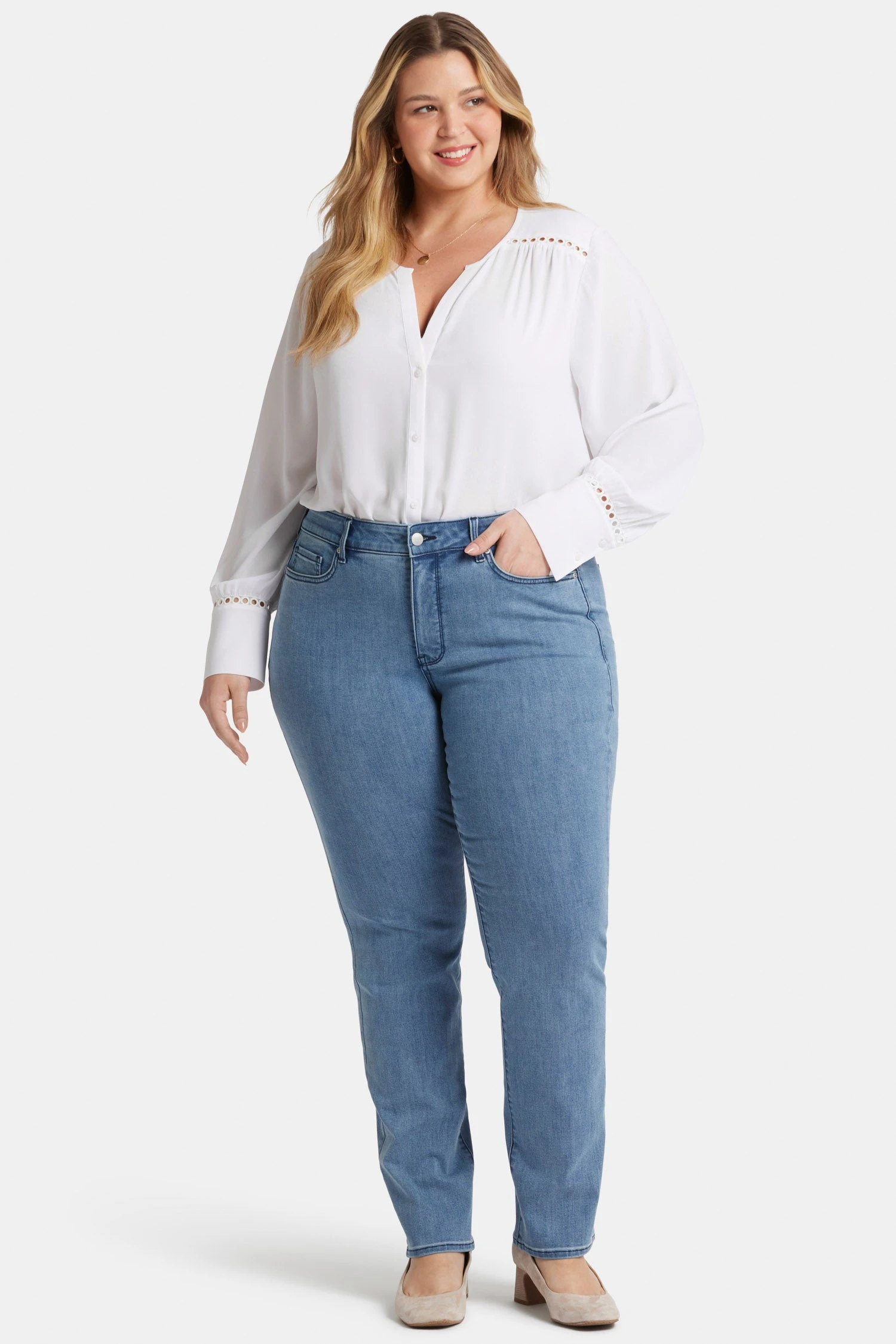Marilyn Straight Jeans In Plus Size - Del Ray 1 Marilyn Straight Jeans In Plus Size - Del Ray