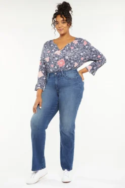 Bailey Relaxed Straight Jeans In Plus Size - Bluewell -Nydj Apparel Shop WATK2926 BLUEW 5