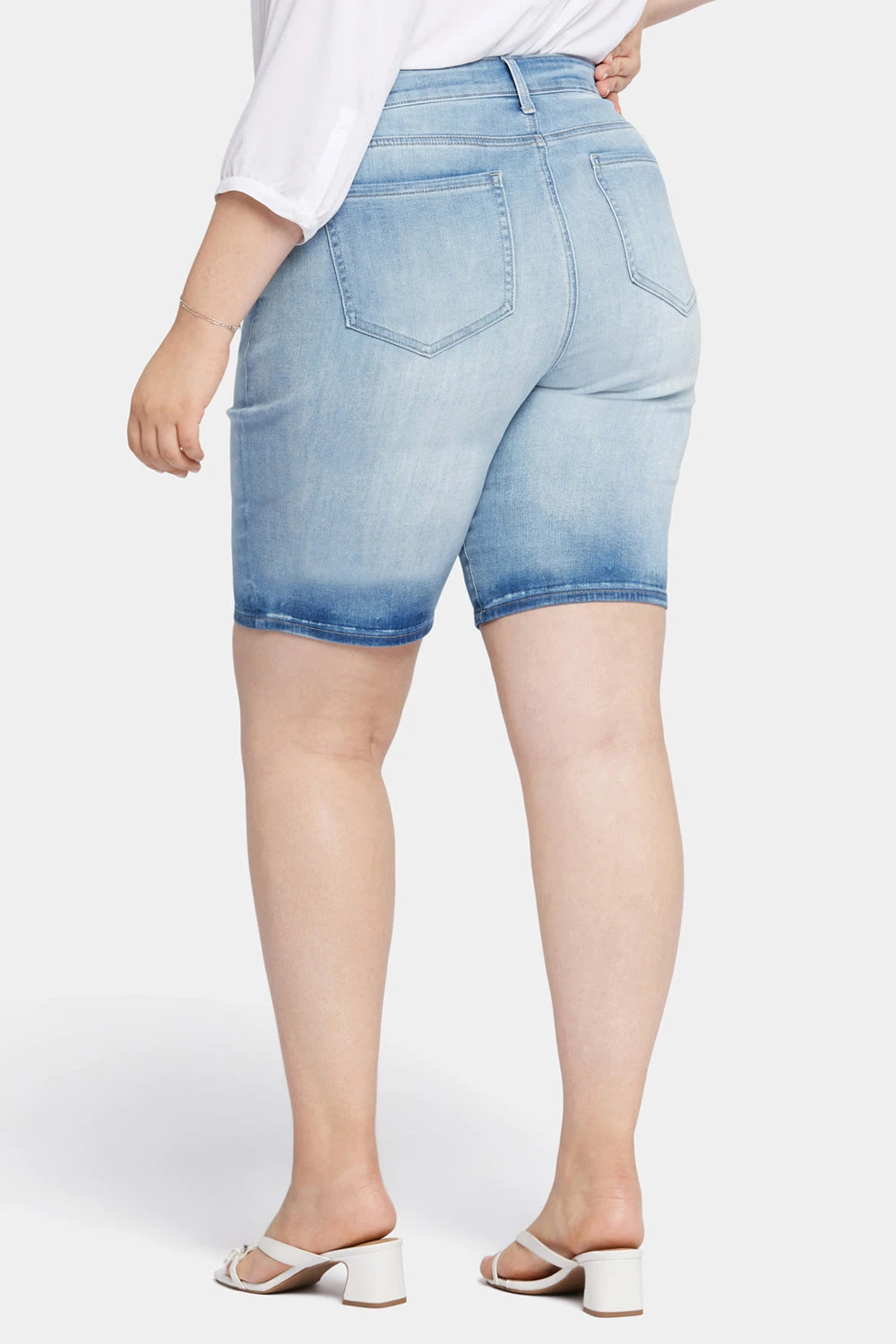 Briella 11 Inch Denim Shorts In Plus Size - New Wave 2 Briella 11 Inch Denim Shorts In Plus Size - New Wave - Image 2