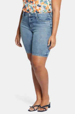 Briella 11 Inch Denim Shorts In Plus Size - Romance -Nydj Apparel Shop WATKBS8556 RMNCE 3