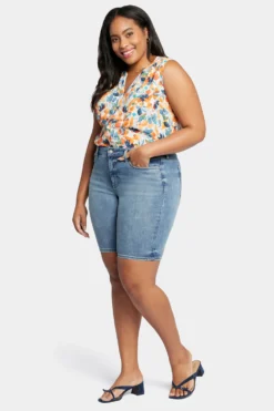 Briella 11 Inch Denim Shorts In Plus Size - Romance -Nydj Apparel Shop WATKBS8556 RMNCE 5