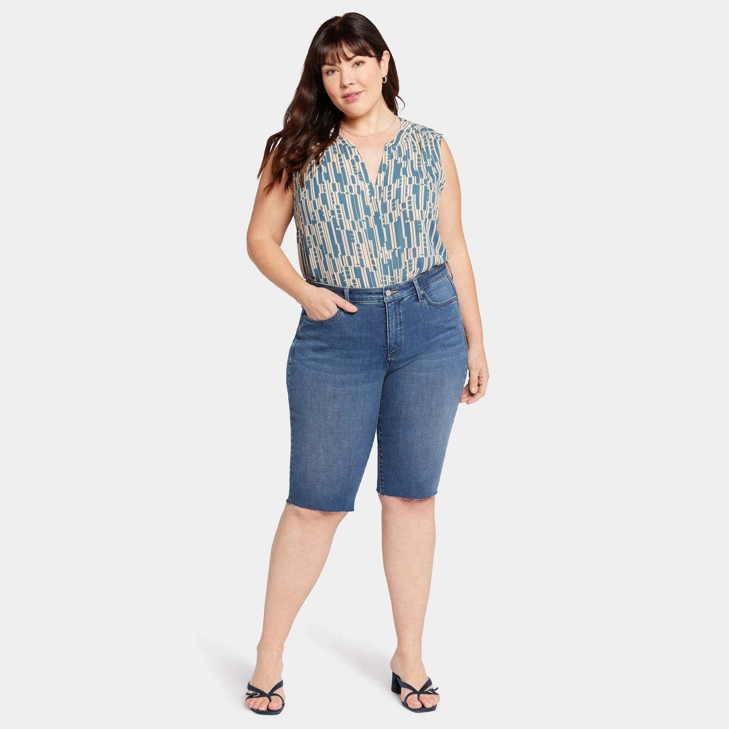 Bike Capri Jeans In Plus Size - Awakening 7 Bike Capri Jeans In Plus Size - Awakening - Image 7