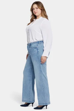 Teresa Wide Leg Jeans In Plus Size - Lakefront -Nydj Apparel Shop WATKKT8881 LKFNT 5