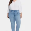 Marilyn Straight Ankle Jeans In Plus Size - Lakefront
