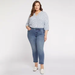 Sheri Slim Ankle Jeans In Plus Size - Rockie 13 Sheri Slim Ankle Jeans In Plus Size - Rockie -Nydj Apparel Shop WATKSA8014 ROCKI DPA
