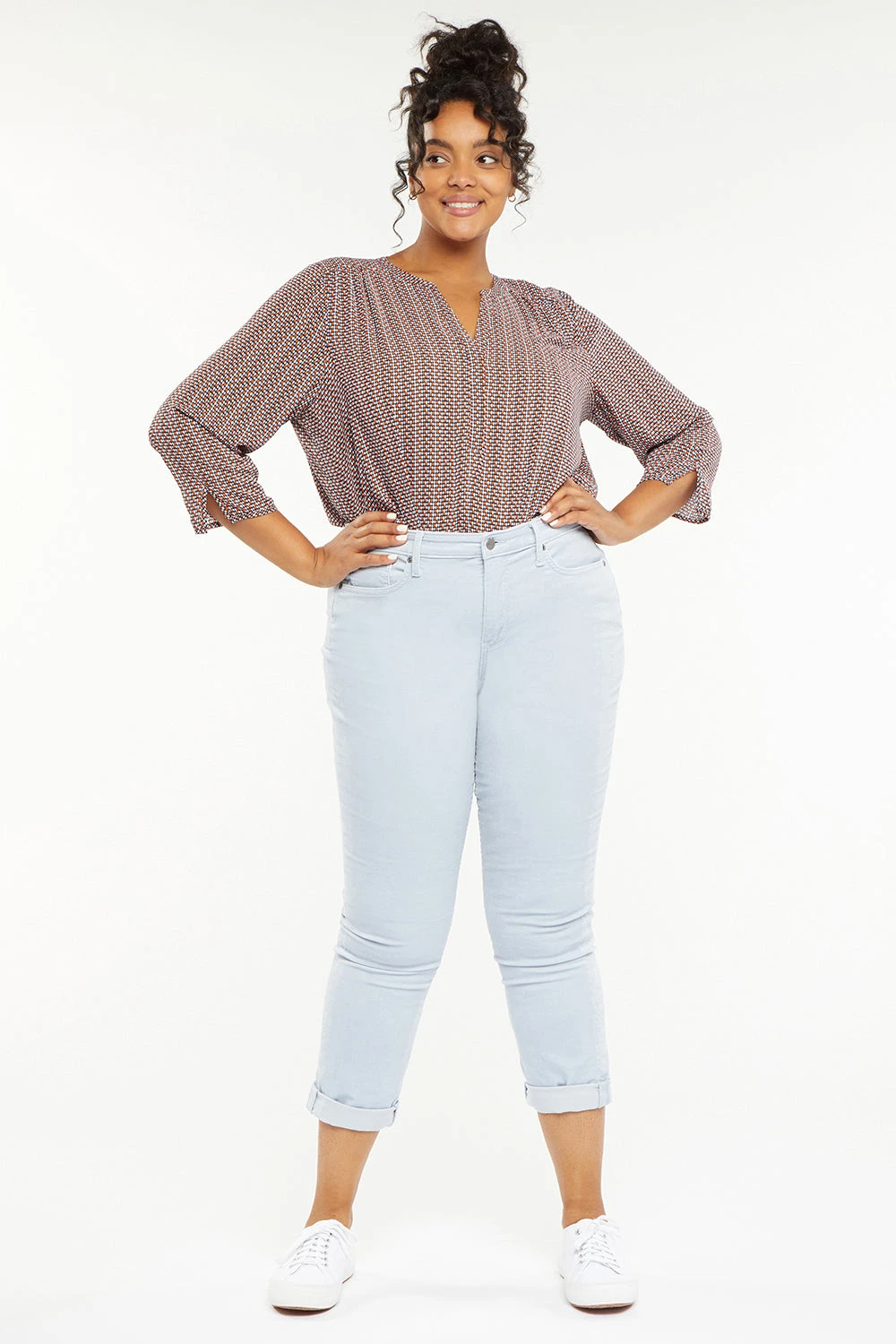 Margot Girlfriend Pants In Plus Size - Arctic Ice 1 Margot Girlfriend Pants In Plus Size - Arctic Ice