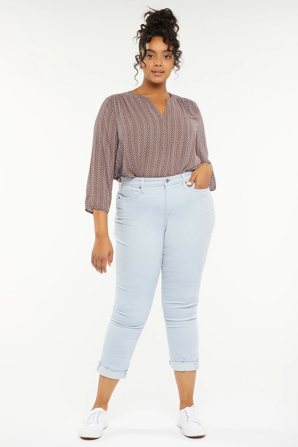 Margot Girlfriend Pants In Plus Size - Arctic Ice 4 Margot Girlfriend Pants In Plus Size - Arctic Ice - Image 4