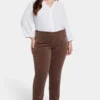Marilyn Straight Pants In Plus Size - Mink
