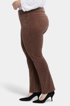 Marilyn Straight Pants In Plus Size - Mink -Nydj Apparel Shop WBCRMS2299 MINK 3