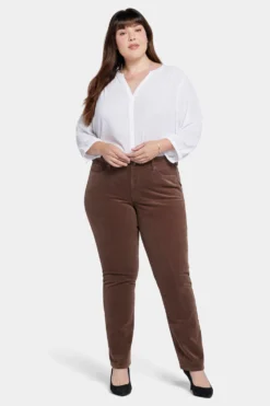 Marilyn Straight Pants In Plus Size - Mink -Nydj Apparel Shop WBCRMS2299 MINK 4