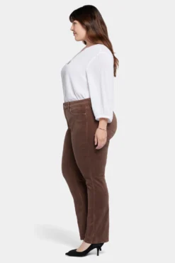Marilyn Straight Pants In Plus Size - Mink -Nydj Apparel Shop WBCRMS2299 MINK 5