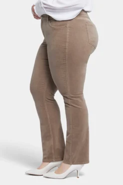 Marilyn Straight Pants In Plus Size - Saddlewood -Nydj Apparel Shop WBCRMS2299 SADLW 3