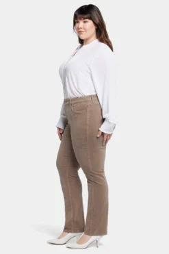 Marilyn Straight Pants In Plus Size - Saddlewood -Nydj Apparel Shop WBCRMS2299 SADLW 5