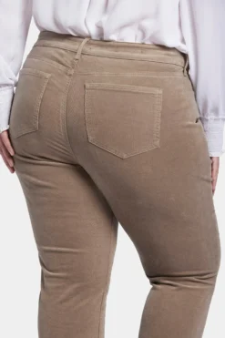 Marilyn Straight Pants In Plus Size - Saddlewood -Nydj Apparel Shop WBCRMS2299 SADLW 6