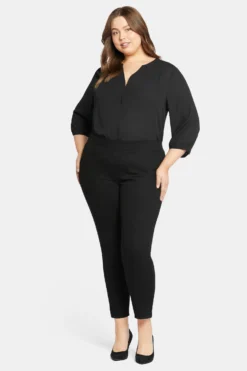 Skinny Ankle Pull-on Jeans In Plus Size - Black 10 Skinny Ankle Pull-on Jeans In Plus Size - Black -Nydj Apparel Shop WBDMPA2405 858 4
