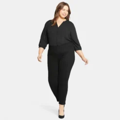 Skinny Ankle Pull-on Jeans In Plus Size - Black 13 Skinny Ankle Pull-on Jeans In Plus Size - Black -Nydj Apparel Shop WBDMPA2405 858 DPA