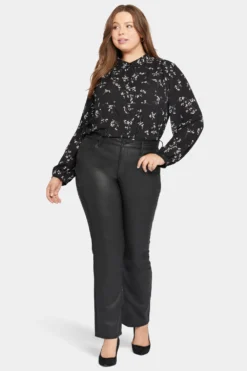 Coated Marilyn Straight Jeans In Plus Size - Black Coated -Nydj Apparel Shop WCFDMS2299 BKCOA 4 cb34591d 2707 4f28 82ad 5d98ac9159c5