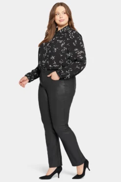 Coated Marilyn Straight Jeans In Plus Size - Black Coated -Nydj Apparel Shop WCFDMS2299 BKCOA 5 42673b9f 16f8 4ea8 b99b 2a200a7d1dad