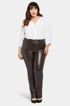Faux Leather Marilyn Straight Pants In Plus Size - Cordovan 10 Faux Leather Marilyn Straight Pants In Plus Size - Cordovan -Nydj Apparel Shop WCFLMS2299 CRDVN 4 60cfd86f e3e6 48cb a798 2a11c5060a2b