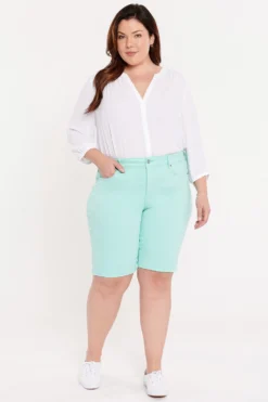Briella 11 Inch Shorts In Plus Size - Pale Cabana -Nydj Apparel Shop WCFO2119 PALCA 4