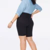 Briella 11 Inch Denim Shorts In Plus Size - Black