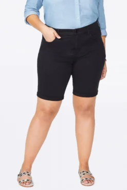Briella 11 Inch Denim Shorts In Plus Size - Black -Nydj Apparel Shop WCFO2258 858 5 scaled