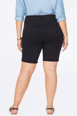 Briella 11 Inch Denim Shorts In Plus Size - Black -Nydj Apparel Shop WCFO2258 858 7 scaled