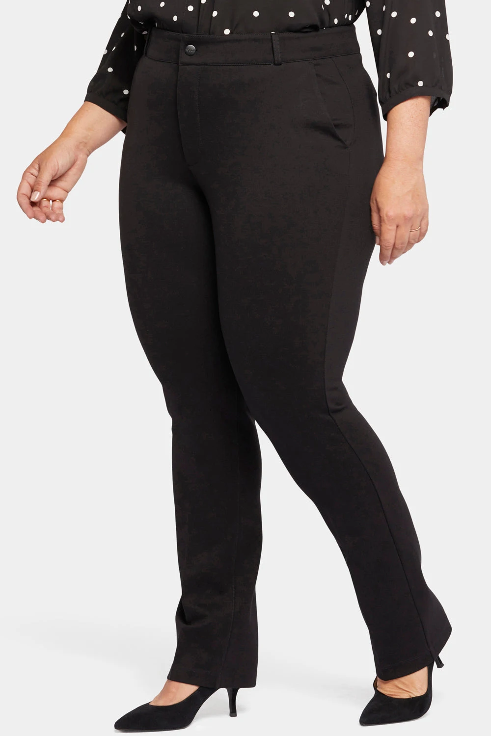 Classic Trouser Pants In Plus Size - Black 3 Classic Trouser Pants In Plus Size - Black - Image 3