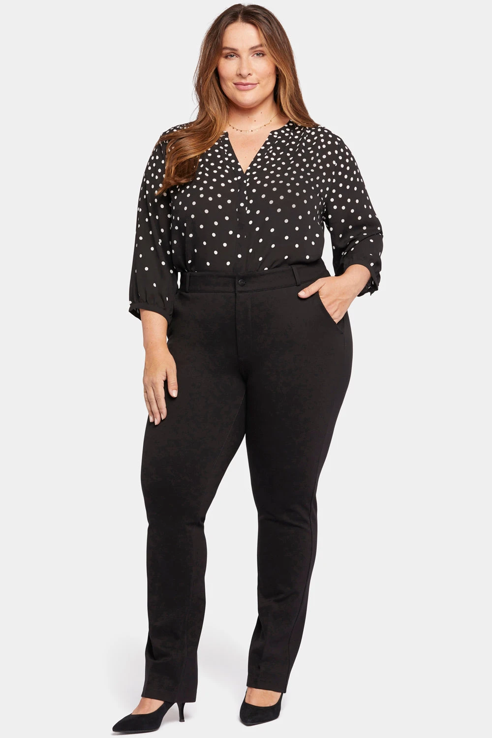 Classic Trouser Pants In Plus Size - Black 4 Classic Trouser Pants In Plus Size - Black - Image 4
