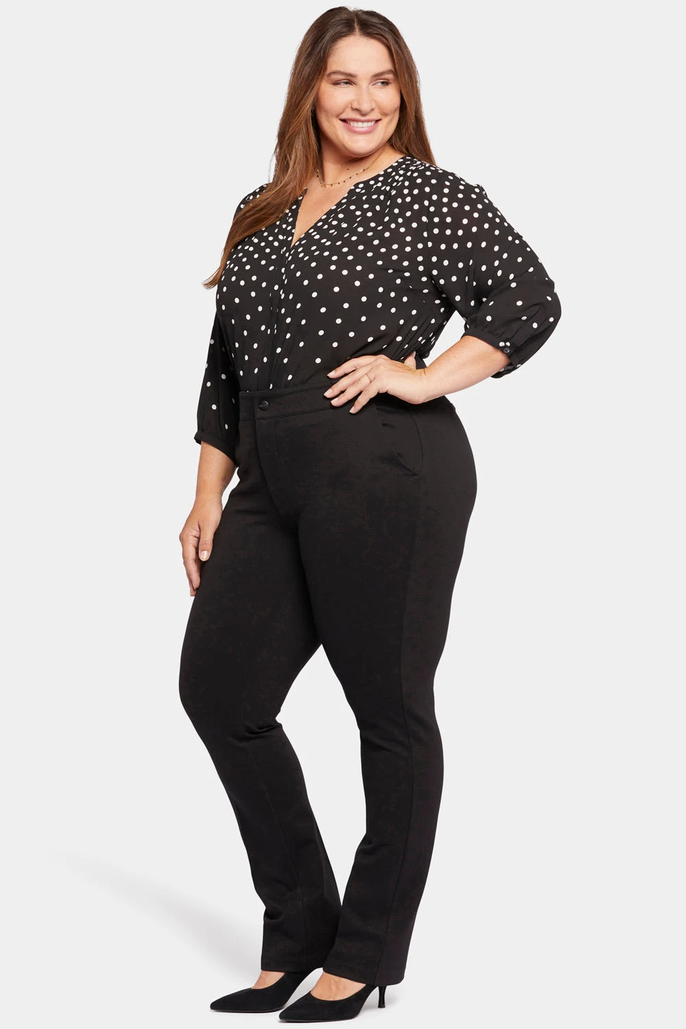 Classic Trouser Pants In Plus Size - Black 5 Classic Trouser Pants In Plus Size - Black - Image 5