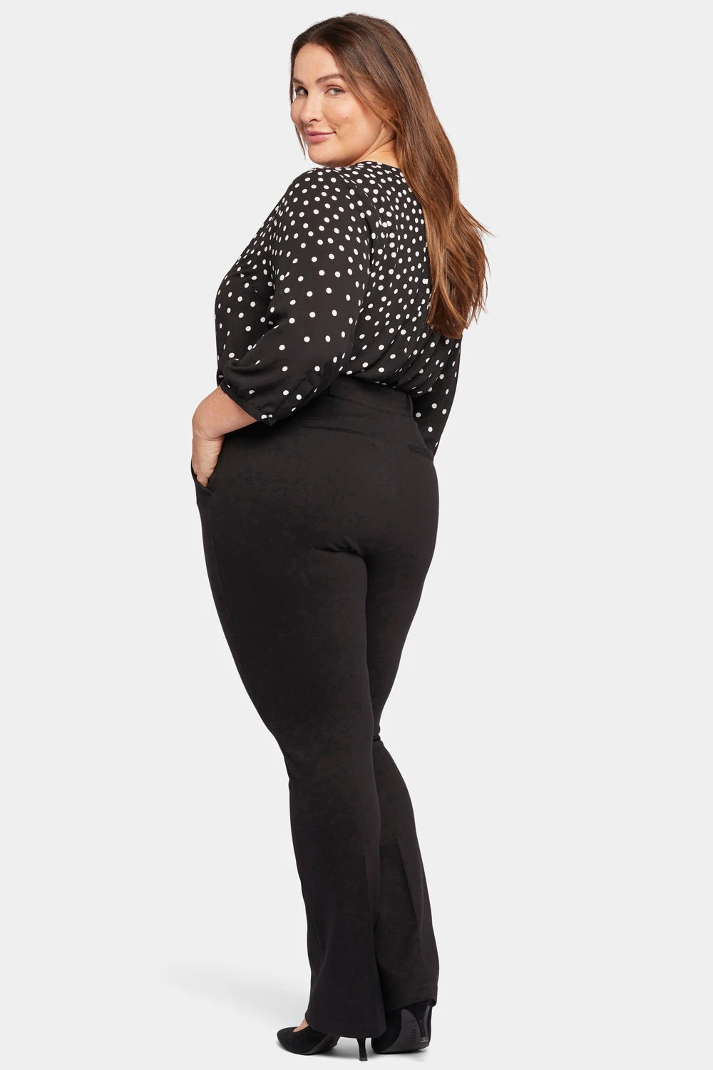 Classic Trouser Pants In Plus Size - Black 6 Classic Trouser Pants In Plus Size - Black - Image 6