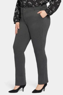 Classic Trouser Pants In Plus Size - Charcoal Heathered -Nydj Apparel Shop WCPP8786 CHARH 3