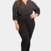 Modern Legging Pants In Plus Size - Black