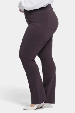 Marilyn Straight Pants In Plus Size - Cordovan -Nydj Apparel Shop WCPPMS2299 CRDVN 3