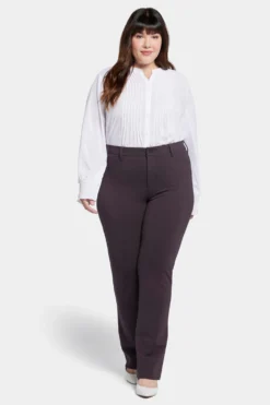 Marilyn Straight Pants In Plus Size - Cordovan -Nydj Apparel Shop WCPPMS2299 CRDVN 4