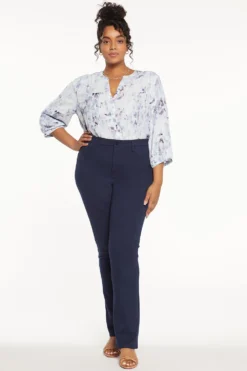 Marilyn Straight Pants In Plus Size - Oxford Navy -Nydj Apparel Shop WCPPMS2299 OXNV 5