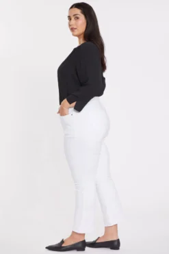 Slim Bootcut Ankle Jeans In Plus Size - Optic White 10 Slim Bootcut Ankle Jeans In Plus Size - Optic White -Nydj Apparel Shop WCWD8144 157 5