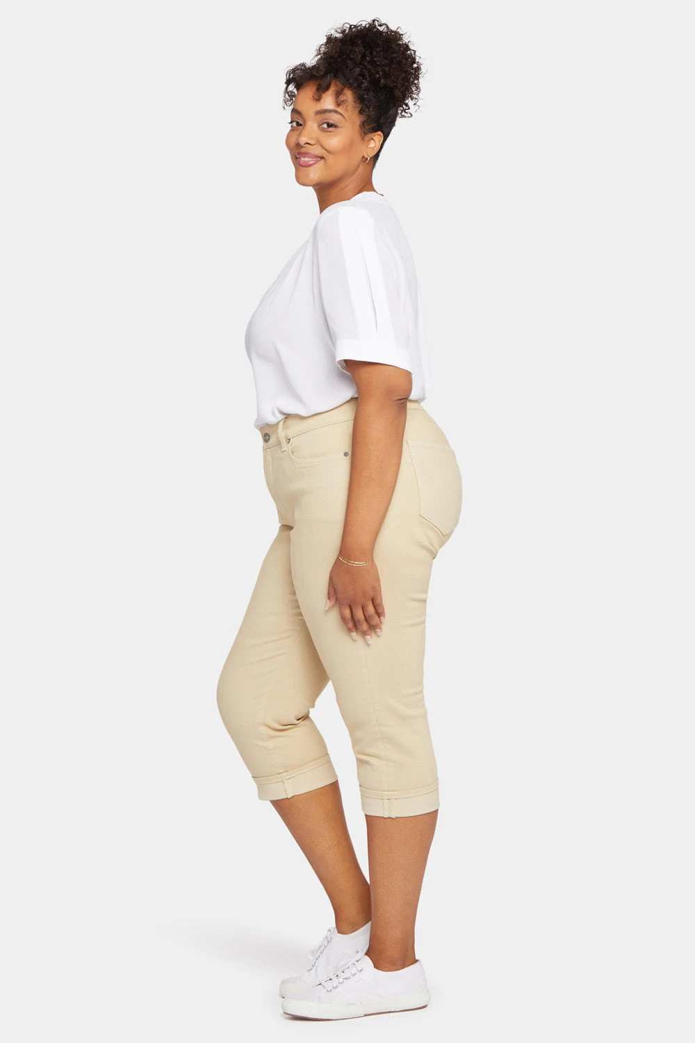 Marilyn Straight Crop Jeans In Plus Size - Butter 6 Marilyn Straight Crop Jeans In Plus Size - Butter - Image 6