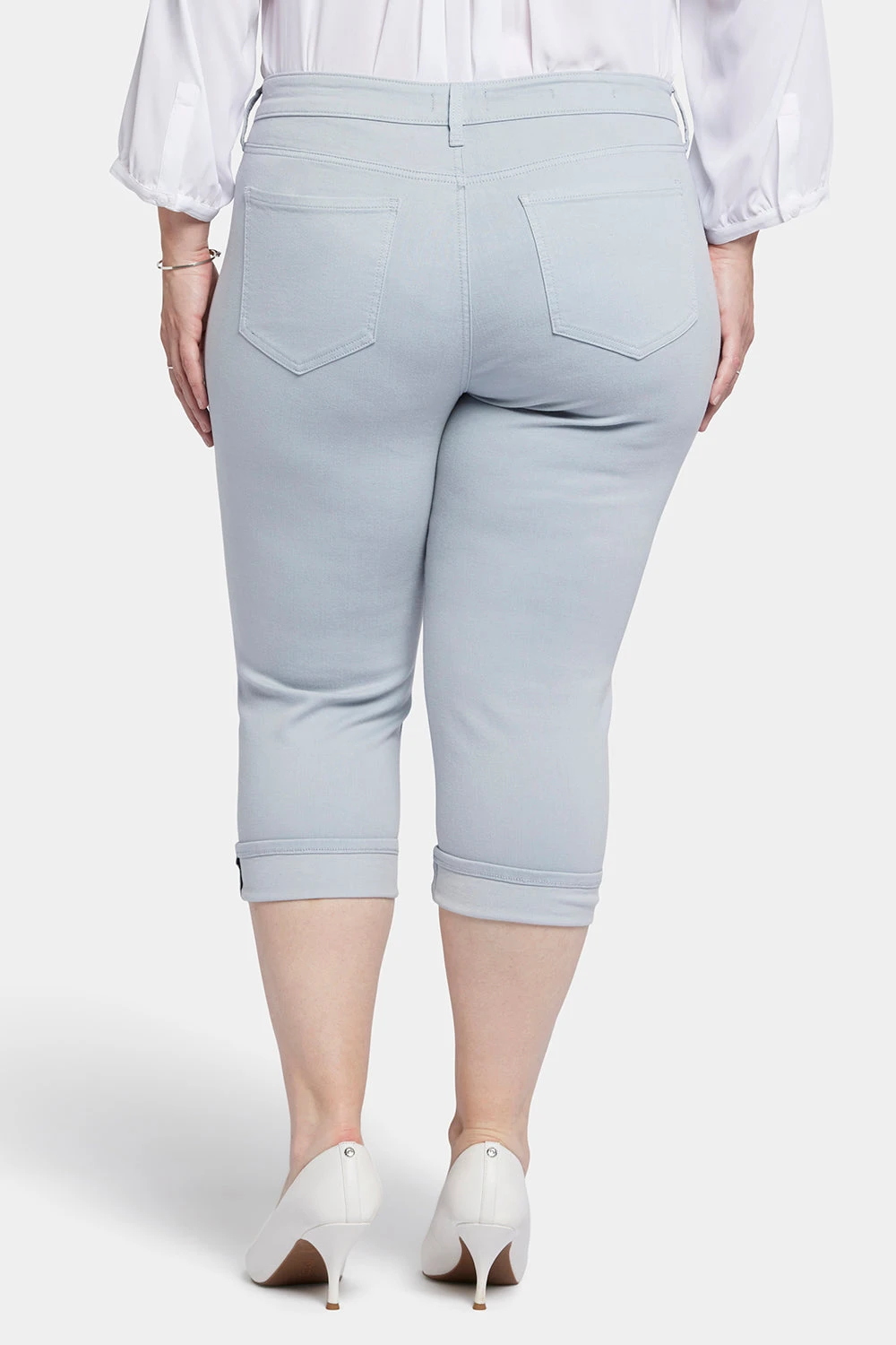 Marilyn Straight Crop Jeans In Plus Size - Sea Ice 2 Marilyn Straight Crop Jeans In Plus Size - Sea Ice - Image 2
