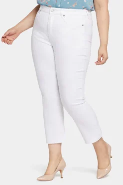 Marilyn Straight Ankle Jeans In Plus Size - Optic White -Nydj Apparel Shop WCWDMA8293 157 3