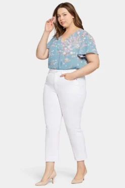 Marilyn Straight Ankle Jeans In Plus Size - Optic White -Nydj Apparel Shop WCWDMA8293 157 5