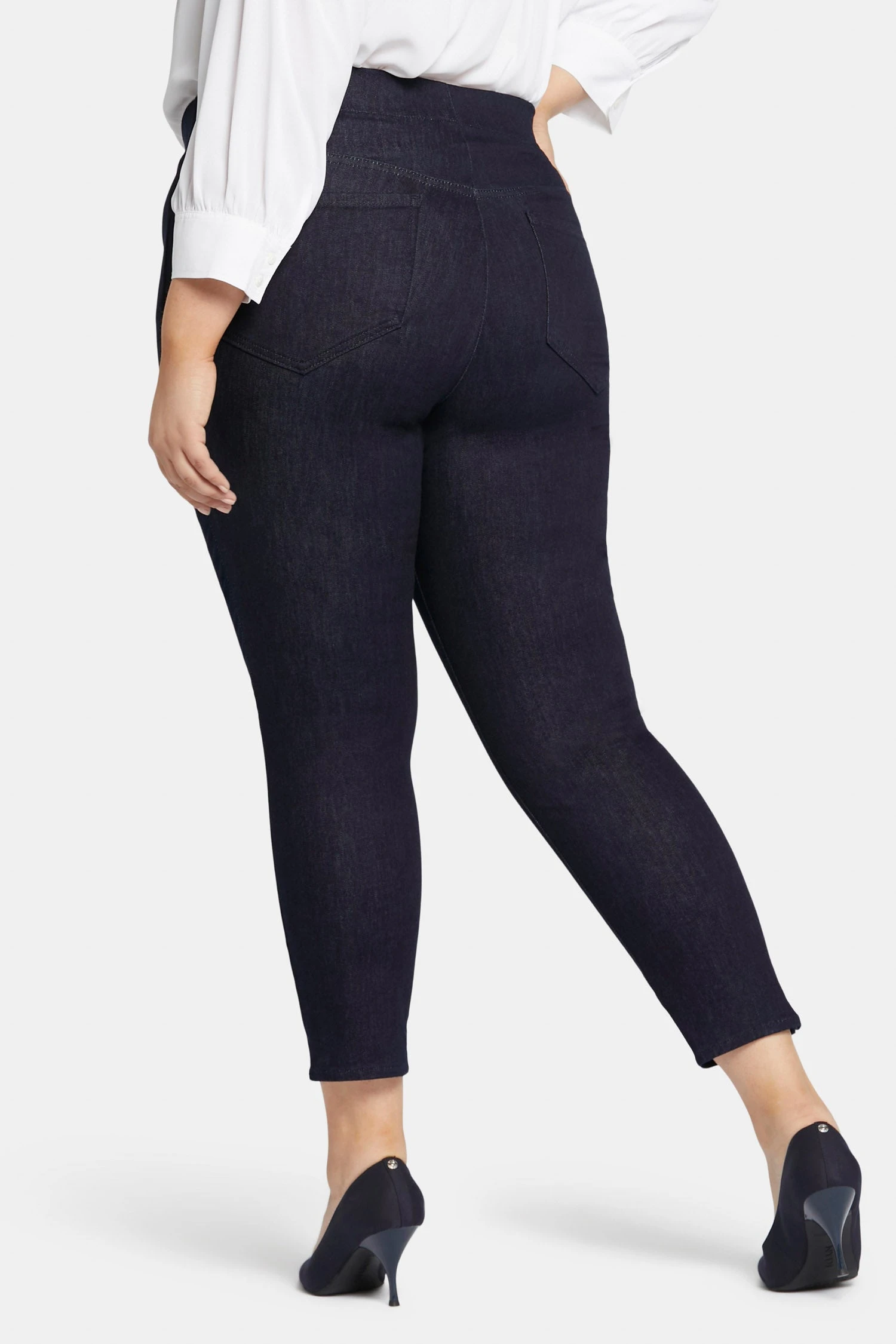 Skinny Ankle Pull-on Jeans In Plus Size - Rinse 2 Skinny Ankle Pull-on Jeans In Plus Size - Rinse - Image 2