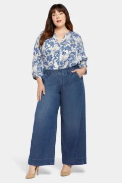 Mona Wide Leg Trouser Jeans In Plus Size - Reminiscent