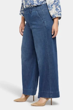 Mona Wide Leg Trouser Jeans In Plus Size - Reminiscent 9 Mona Wide Leg Trouser Jeans In Plus Size - Reminiscent -Nydj Apparel Shop WDTF8616 RMNCT 3